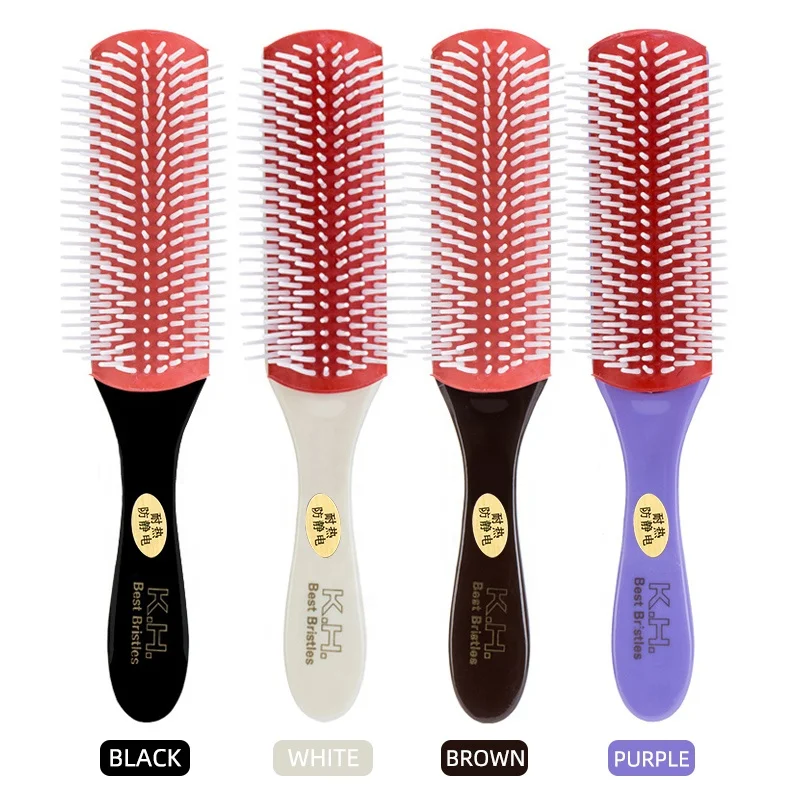 Hair Brush Denman Fashion Detangle Hair Brush Barbershop Styling 9 Rows Scalp Massage Hair Brush