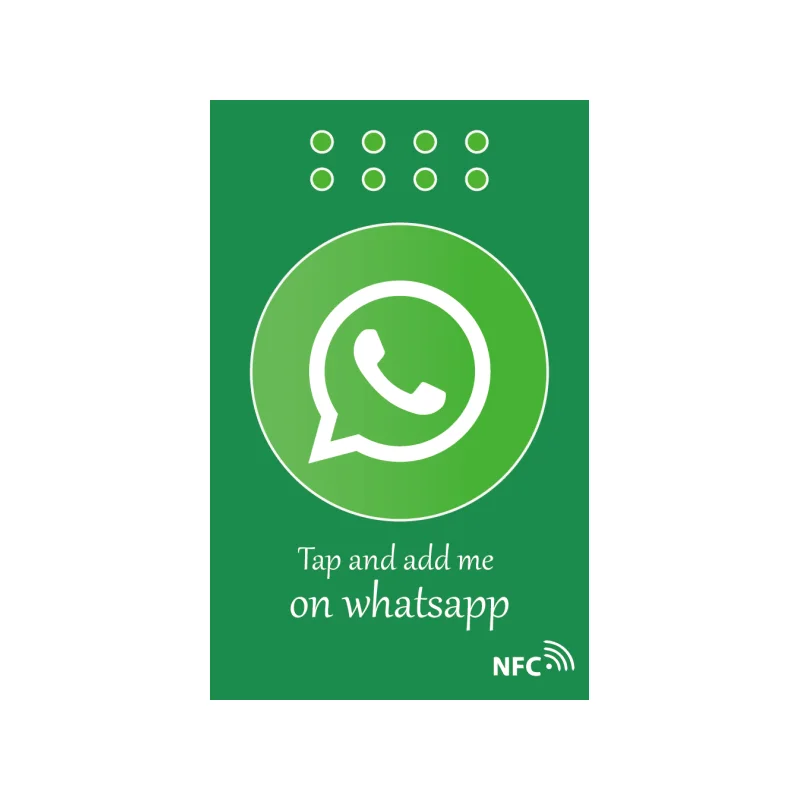 Digital Printing NFC WhatsApp business card with QR code with NTAG 213 Programmed Card for marketing