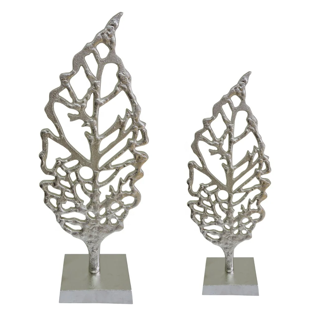 Алюминиевые домашние декоративные предметы с мраморной основой Роскошные Настольные скульптуры из никелированного алюминия