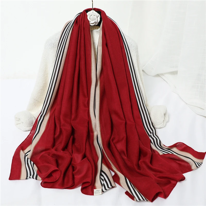 New Viscose Floral Scarf Lace Pure Foulard Large Size Hijab Scarfs Summer Spring Scarf For Women Shawl Wrap Wholesale