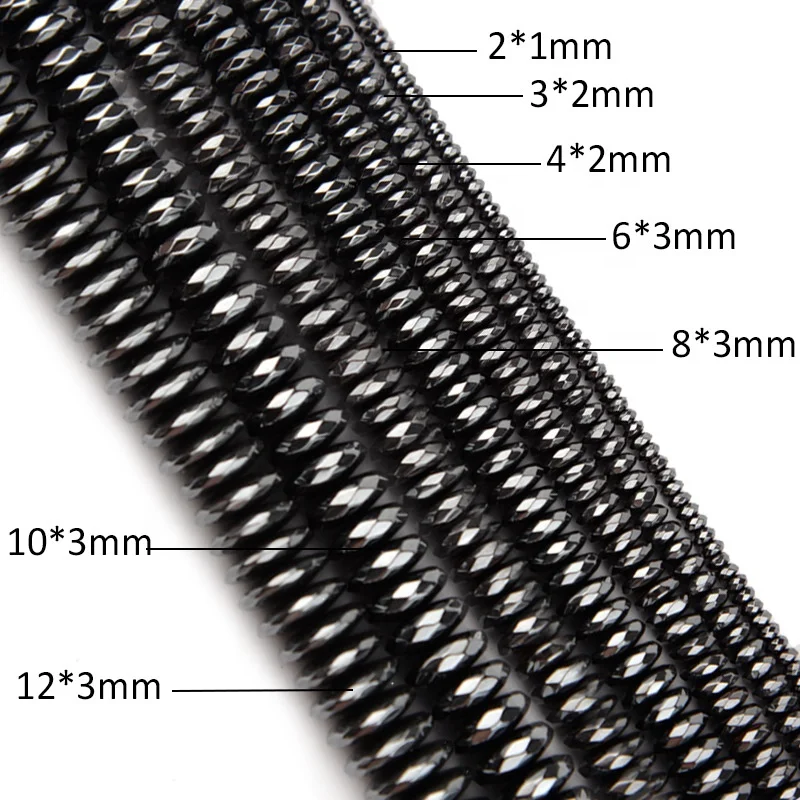 Бусины-разделители из гематита в ассортименте граненые круглые квадратные разделительные бусины бусины-разделители для ювелирных изделий подвески «сделай сам» россыпью