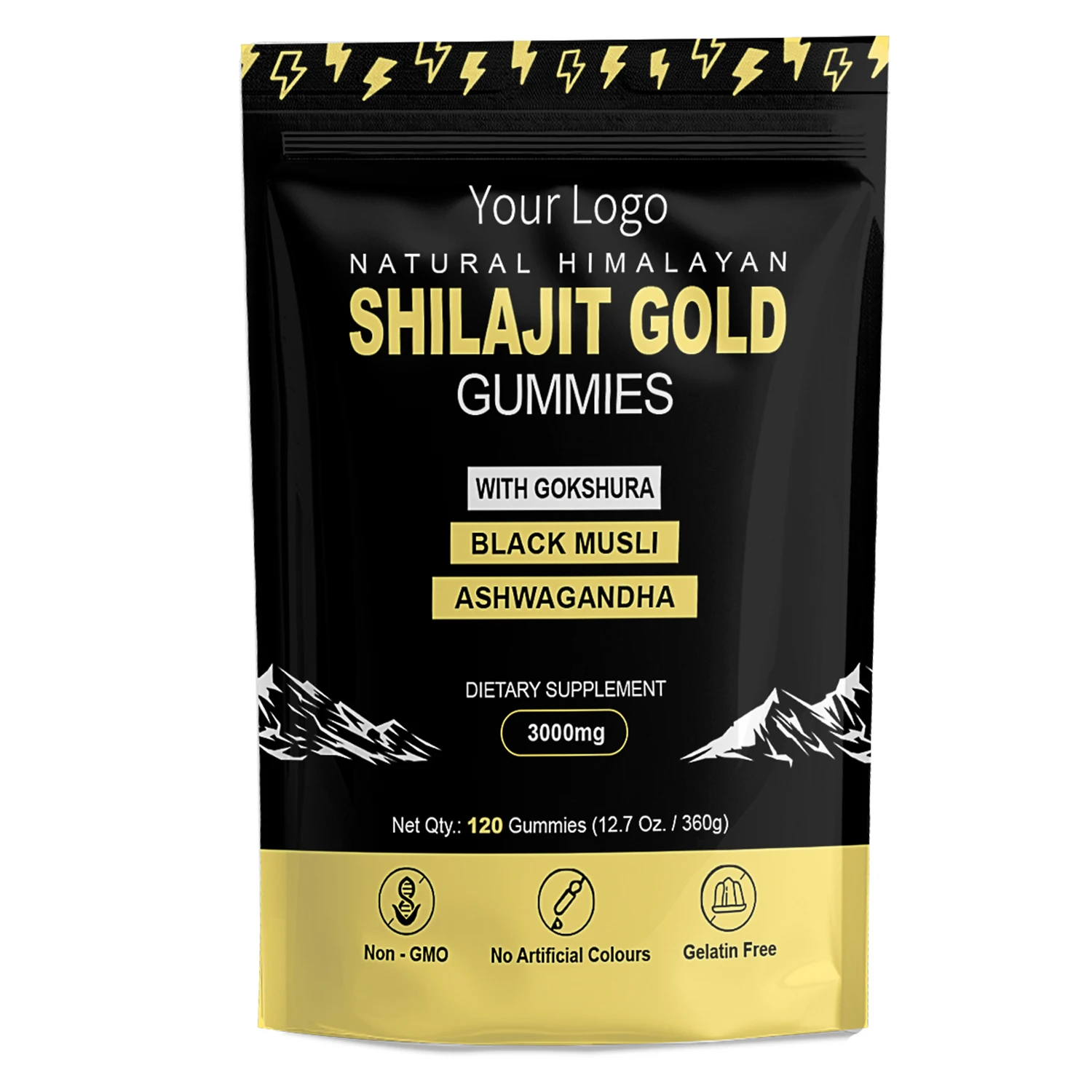 OEM Natural Original Shilajit Gummies Pure Shilajit Gummies Hot Sale Organic Shilajit Ashwagandha Gummies