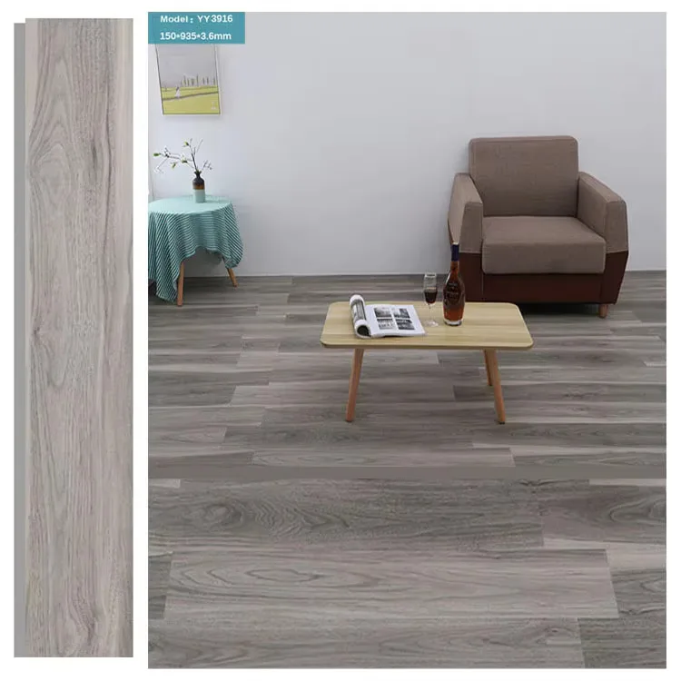 Eco-friendly Zero Formaldehyde Interior Light Grey Wood Texture SPC Flooring