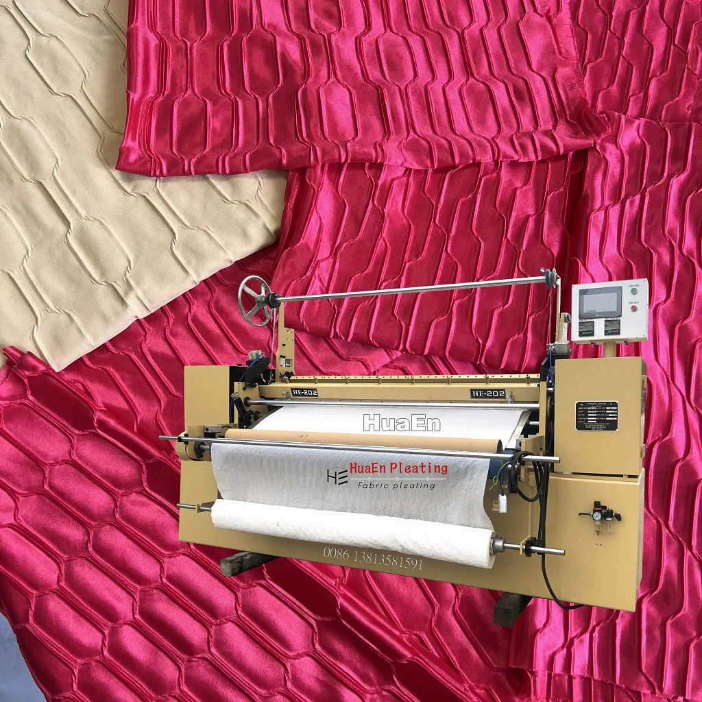 Manufacturer HuaEn Pleating plisowanie Plissage kumas plise makinesi HE-202 curtain plise machine
