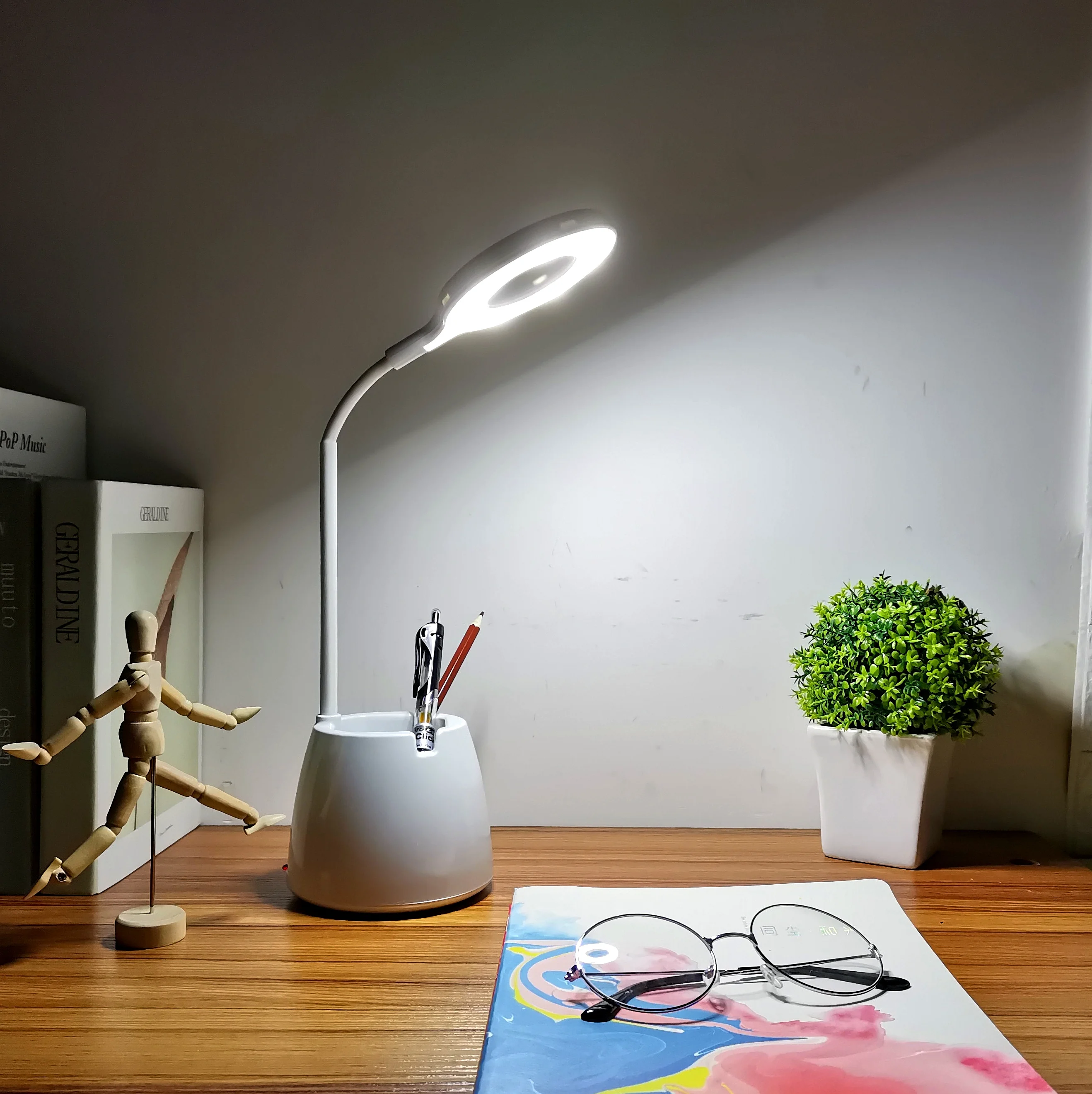 Eye-caring LED Desk lamp Touch Dimmer Control Energy Saving Lighting for Living Room & Bedroom