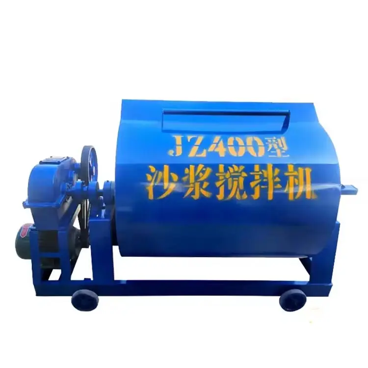 Grout drywall portable stainless steel sand mortar sprayer mixer autorechargable  manual epoxy drum mortar mixer horizontal