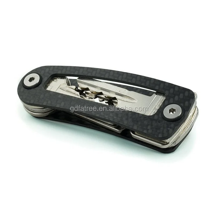 New Design custom logo Carbon Fiber Clever Keys Keychain Organizer Compact Smart Key Holder