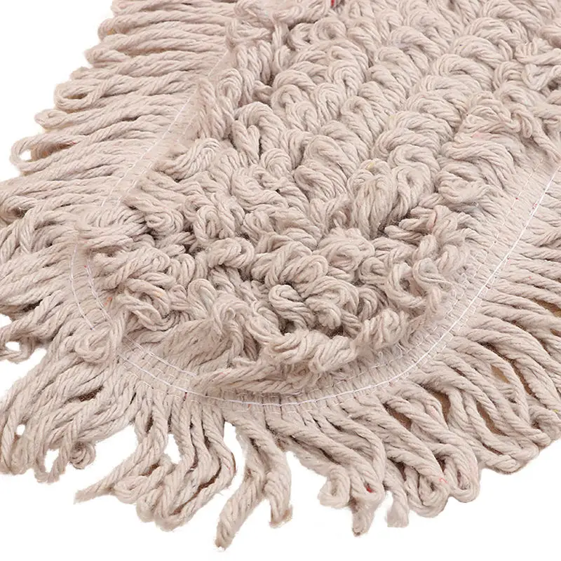 Factory wholesale Korean white flat dust mop, shopping mall lobby floor dust cleaning cotton flat mop head can be replaced