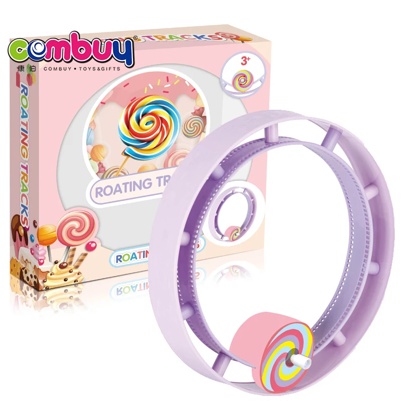 Rolling track clockwork lollipop kids wind up chain toy