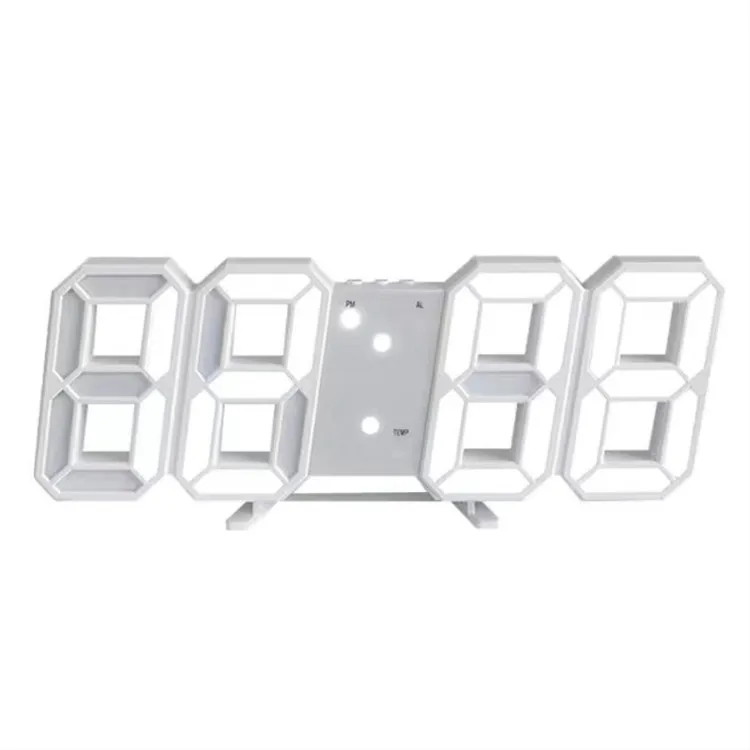 Brand led Creative wall clock decoration Simple digital 3D stereo clock Living Room wall hanging Decor Cheap plastic wall clocks