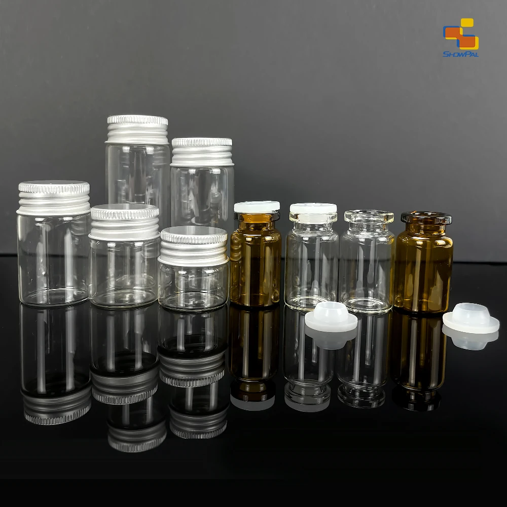 7ml clear brown borosilicate or soda lime medical injection tubular glass vial