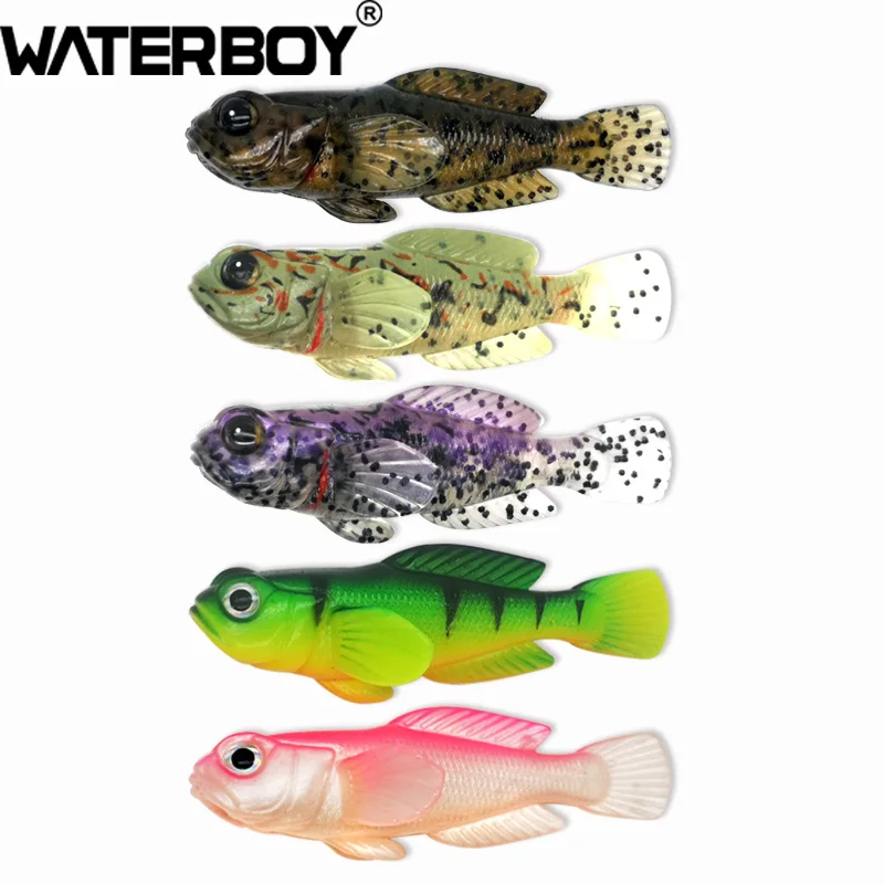 5pcs/Pack Top Grade 3inch Goby Swimbait ODM Factory Finest Detailed Softbait Manufacture New Design Fish Bait Soft Fishing Lure