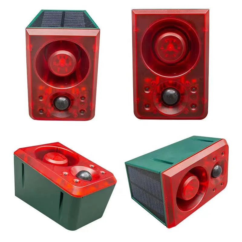 2022 High Power Wireless Infrared Induction Solar Alarm with Recording Function Motion Sensor Voice Recordable Reminder Player