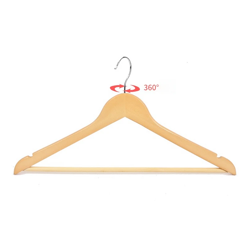 Factory wholesale top quality coat hanger for clothes antique wooden hangers cheap wooden hanger