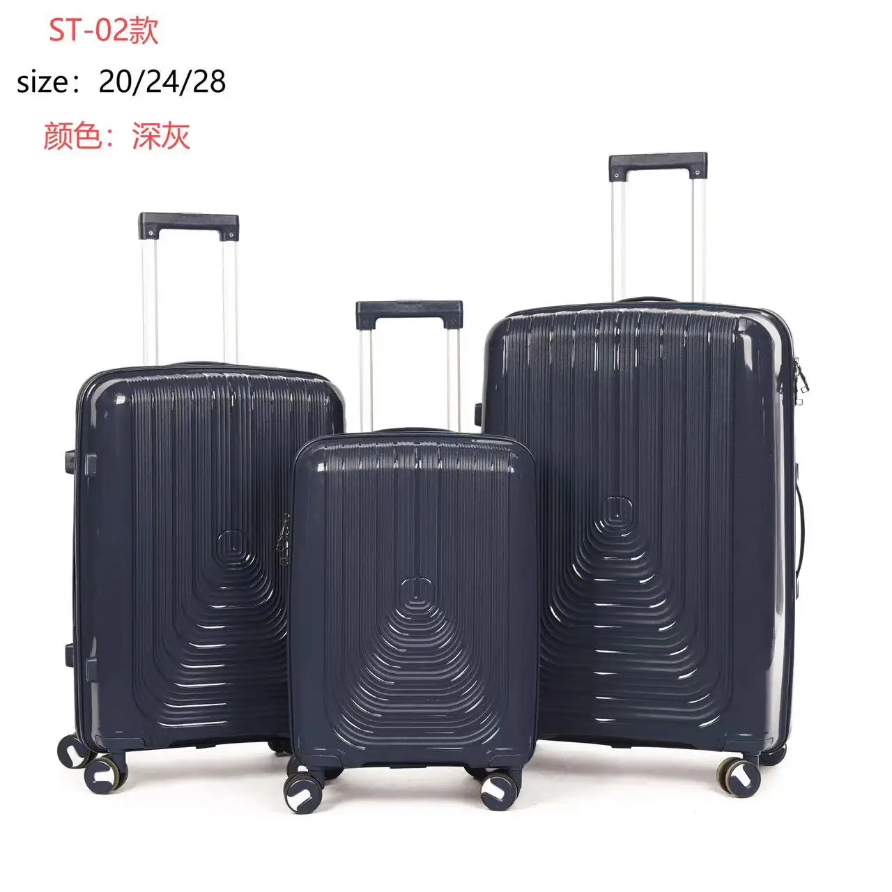 2024 NEW style  large quality inch president 3 piece luggage set with it set luggage luggage and travel bags