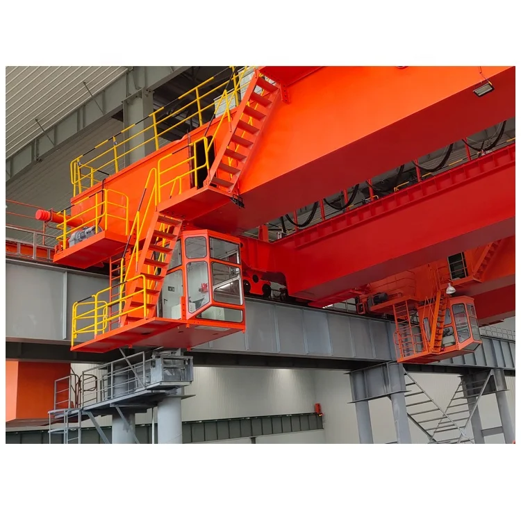 Heavy Duty A5 Workshop QD 160 / 50 ton european style 150 ton Double Girder Overhead Crane Remote Control Eot Bridge Crane price