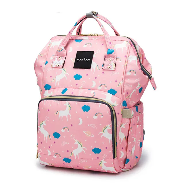 Carton pattern Multifunctional Custom Diaper Bag Mummy fashion baby diaper bag Customized Waterproof Maternity Mummy Nappy Bags