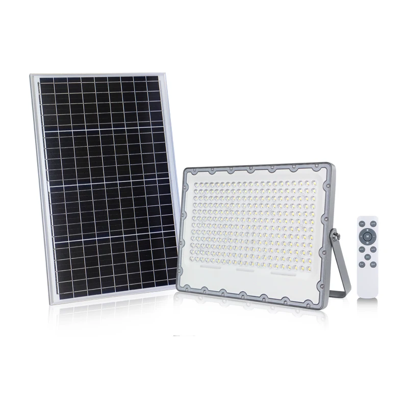 Grade A+ solar cell Designed diamond face reflection process Remote control IP65 50w-500w LED solar flood lights outdoor
