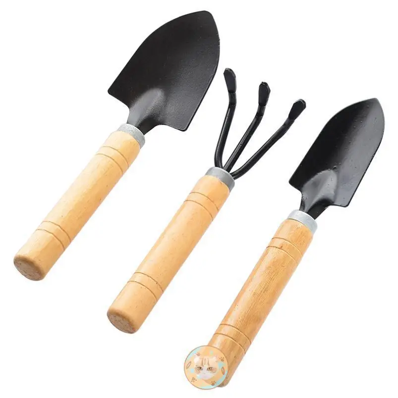Garden tools Three-piece garden rake for planting vegetables and flowers Meaty spatula tools Small spade potting supplies