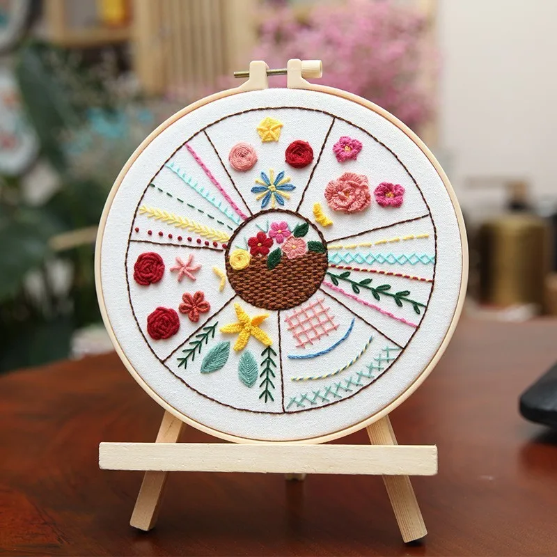 Embroidery crafts private garden needle diagram diy material package kit cross stitch designs handmade needlework set for adults