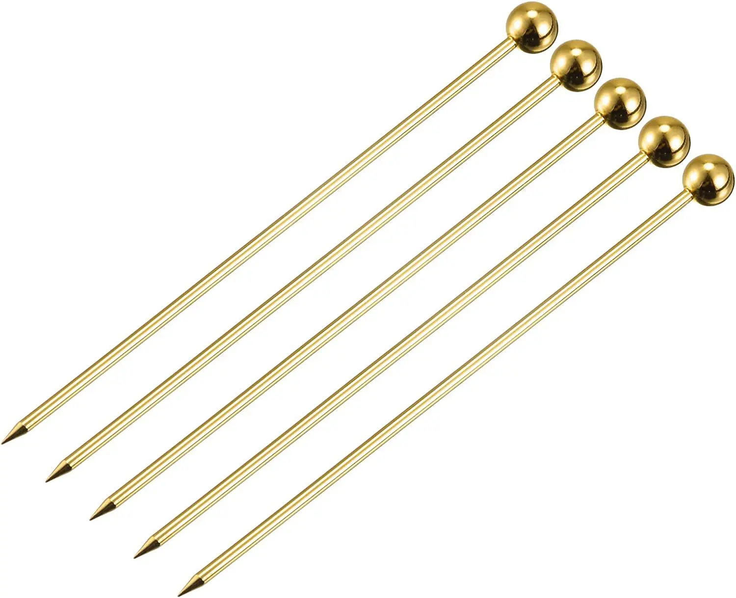 High Quality Bar Tools Stainless Steel Fruit Needle Cocktail Fruit Pick With Logo