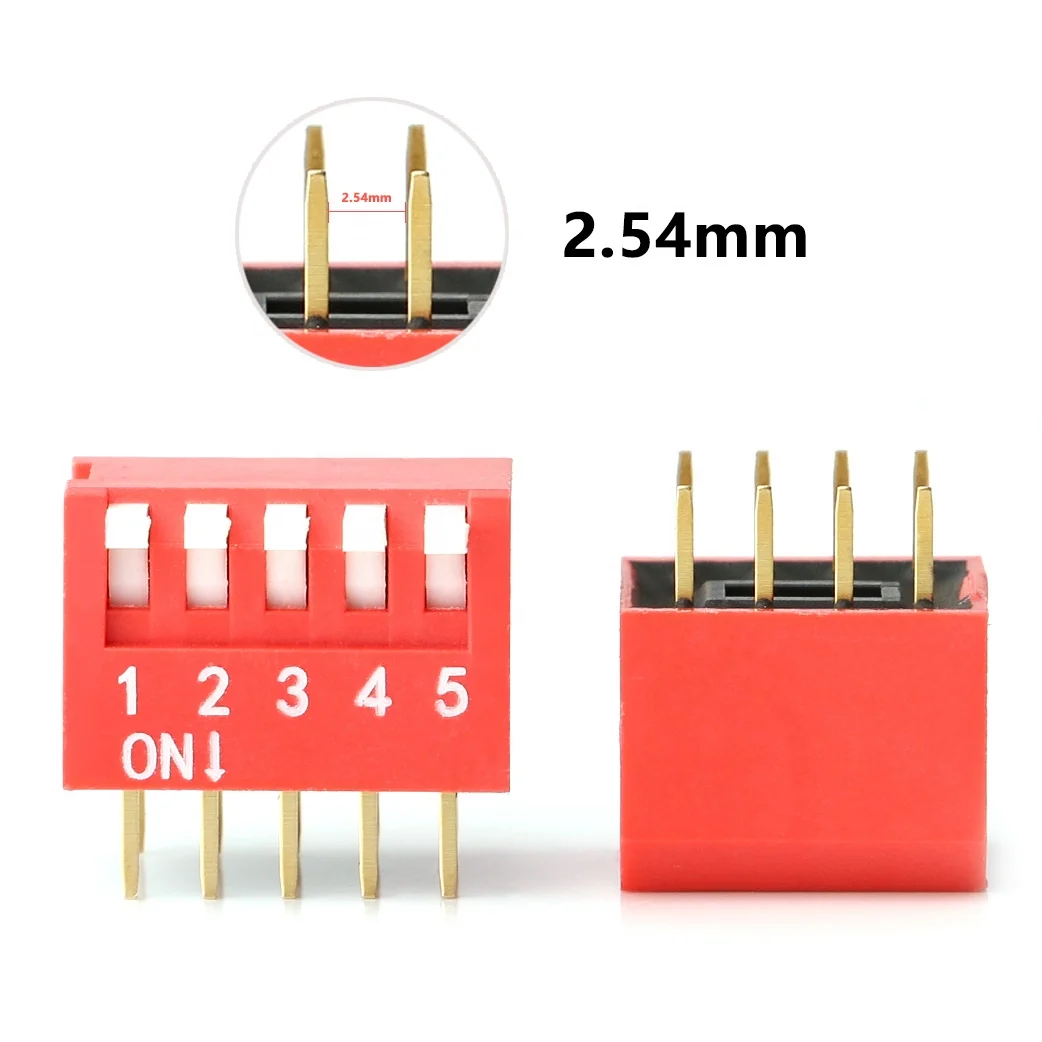 2 54 мм шаг pcb dip переключатель smd 1 положение до