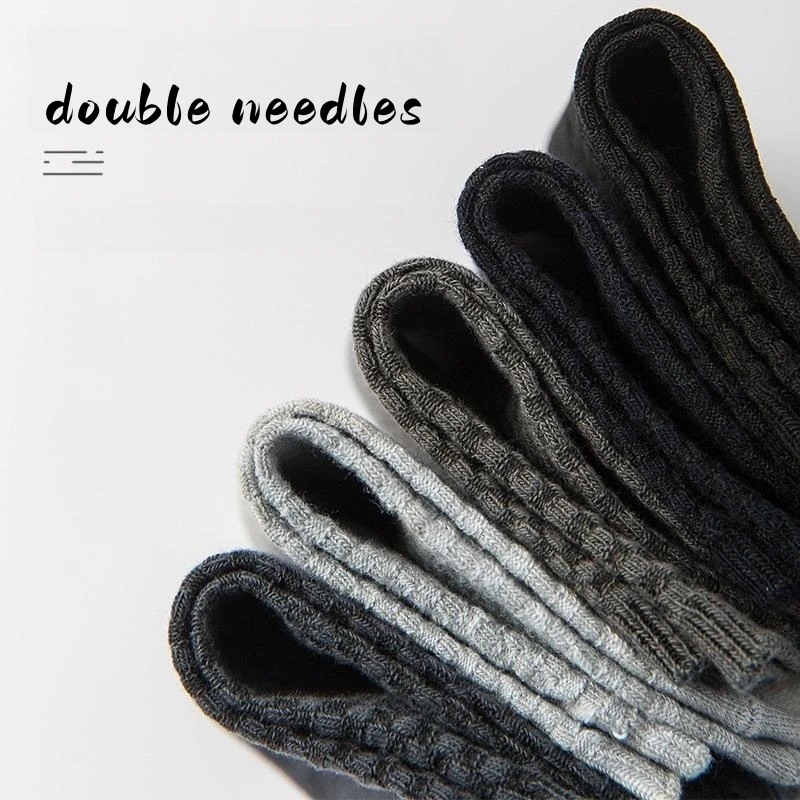 Wholesale Black White grey business men unisex Custom Logo Adults Crew Bamboo Fiber socks