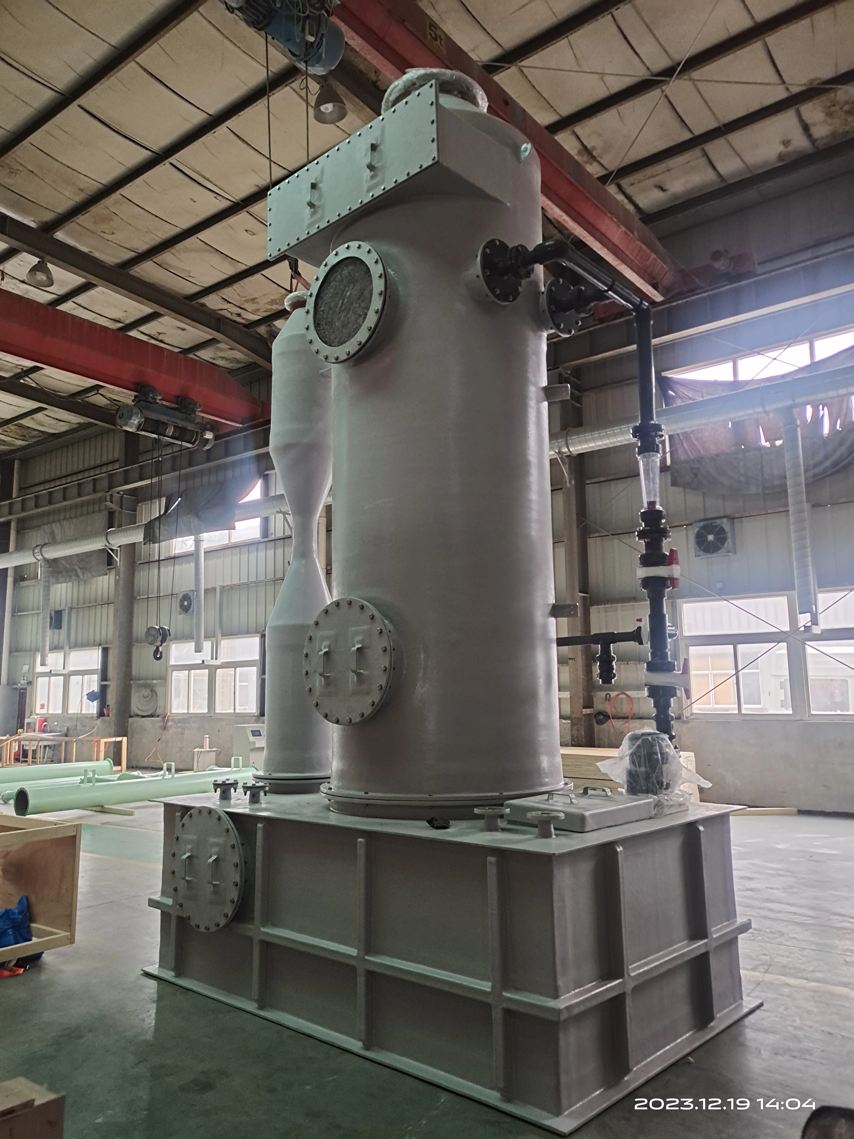 FRP Venturi Wet Scrubber With Water Tank For Smoke/Fume/Dust Treatment