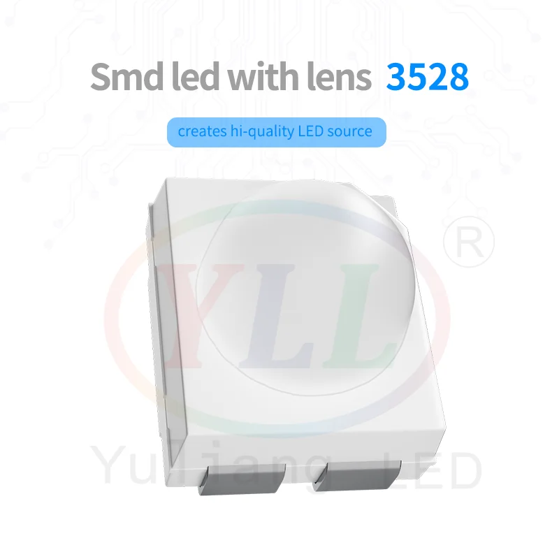 Epistar чип светодиодная лампа с 4 контактами 3528 smd светодиод куполами PLCC4 620-630 нм для автомобильного освещения.