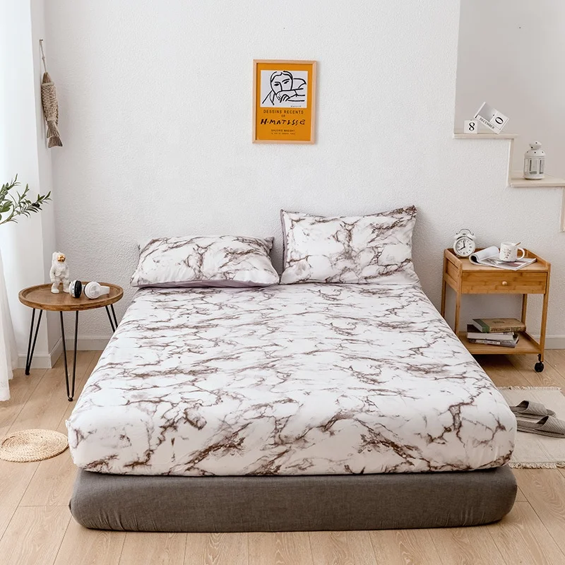  Натяжная простыня Marble с мраморным