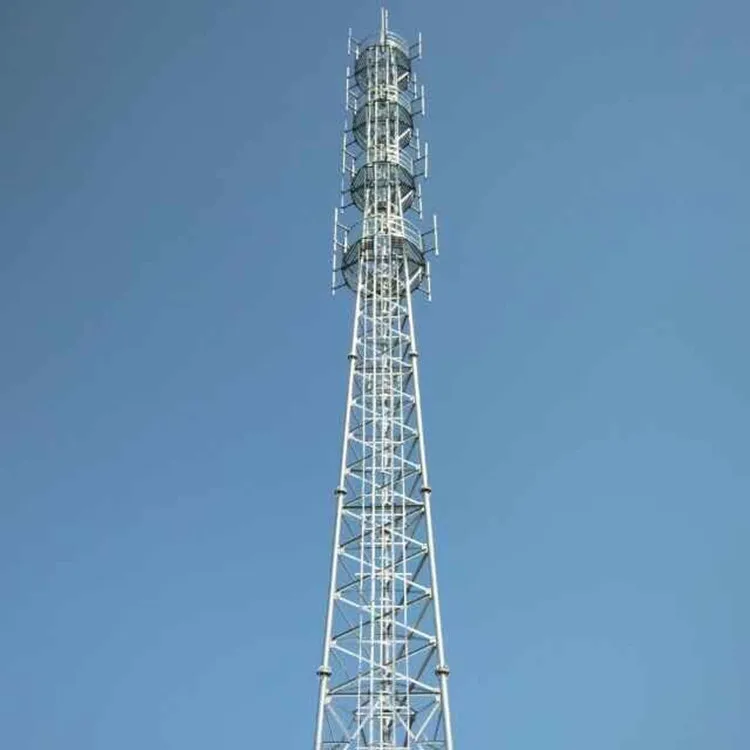 galvanized steel antenna bts large telecommunication mast gsm base station 30 meters 3 legs pipe telecom tower