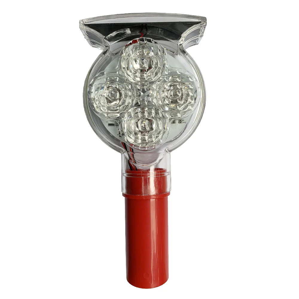 Solar led road safety warning light emergency roadside caution solar beacon traffic cone