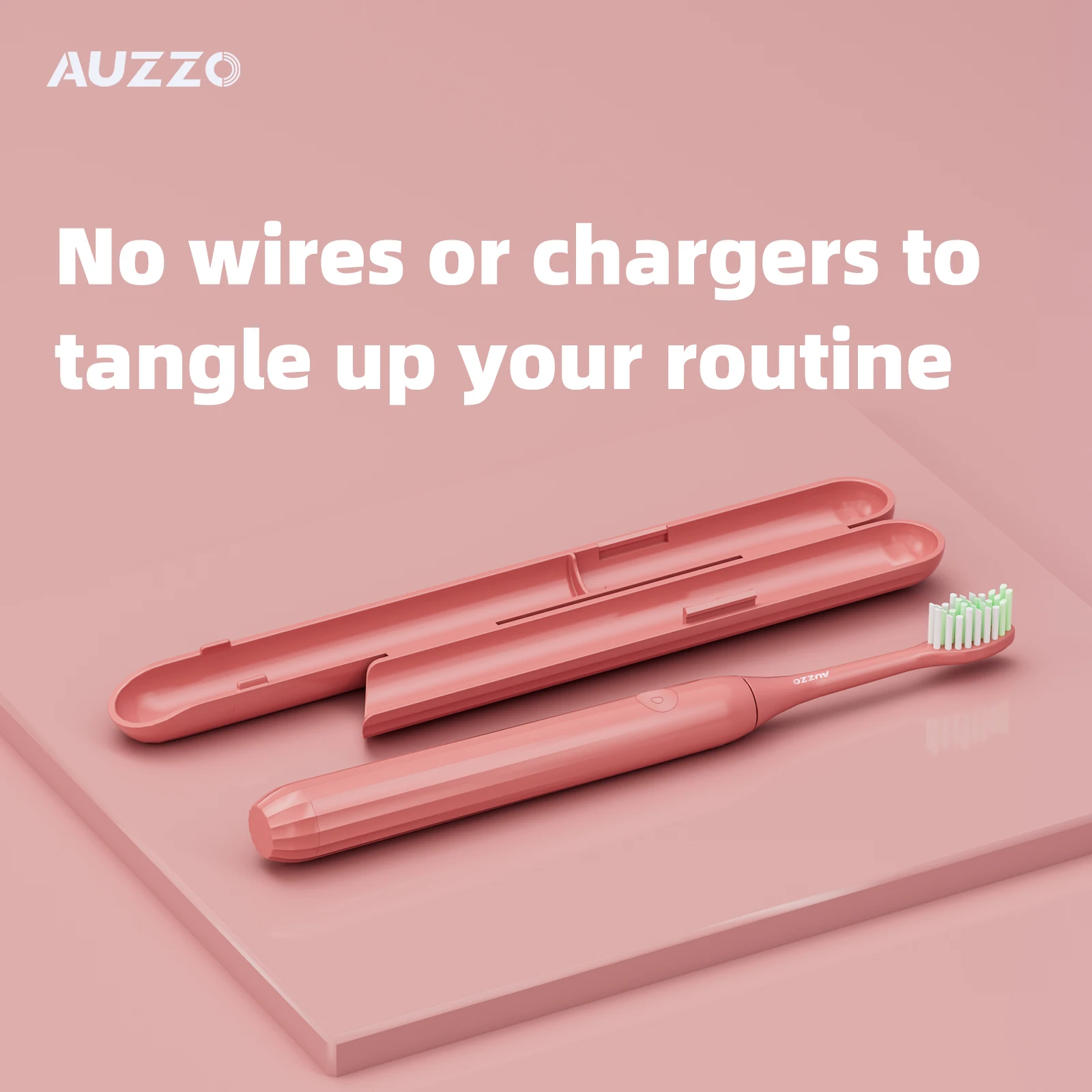 Электрическая зубная щетка на батарейках тонкая легкая портативная