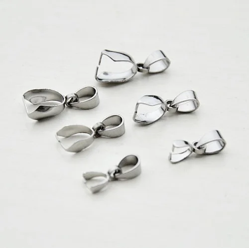 Wholesale Stainless Steel Pendant Pinch Gold Claw Bail Clasp For Pendant Necklace Making Accessories