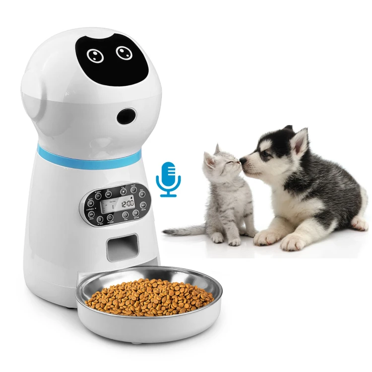 Latest Smart Pet Feeding Machine/ Lovely Dogs & Cats Feeding Machine With Recorder