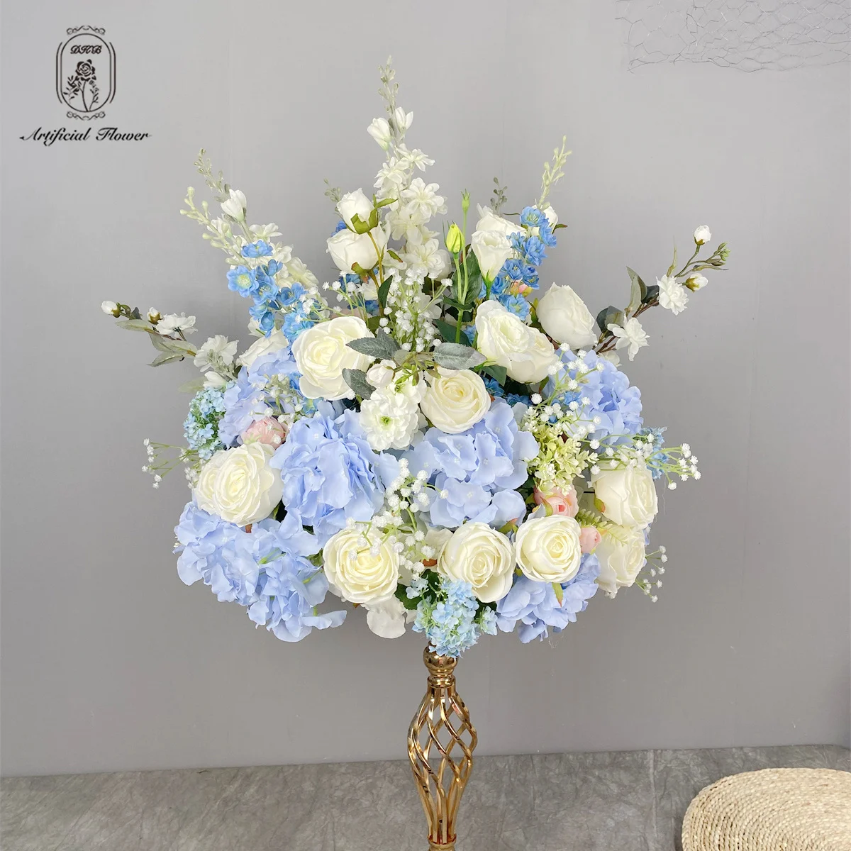 DKB Factory Direct Sale Flower Bouquet Handmade Flower Bouquet Blue For Wedding Decoration wedding table centerpiece