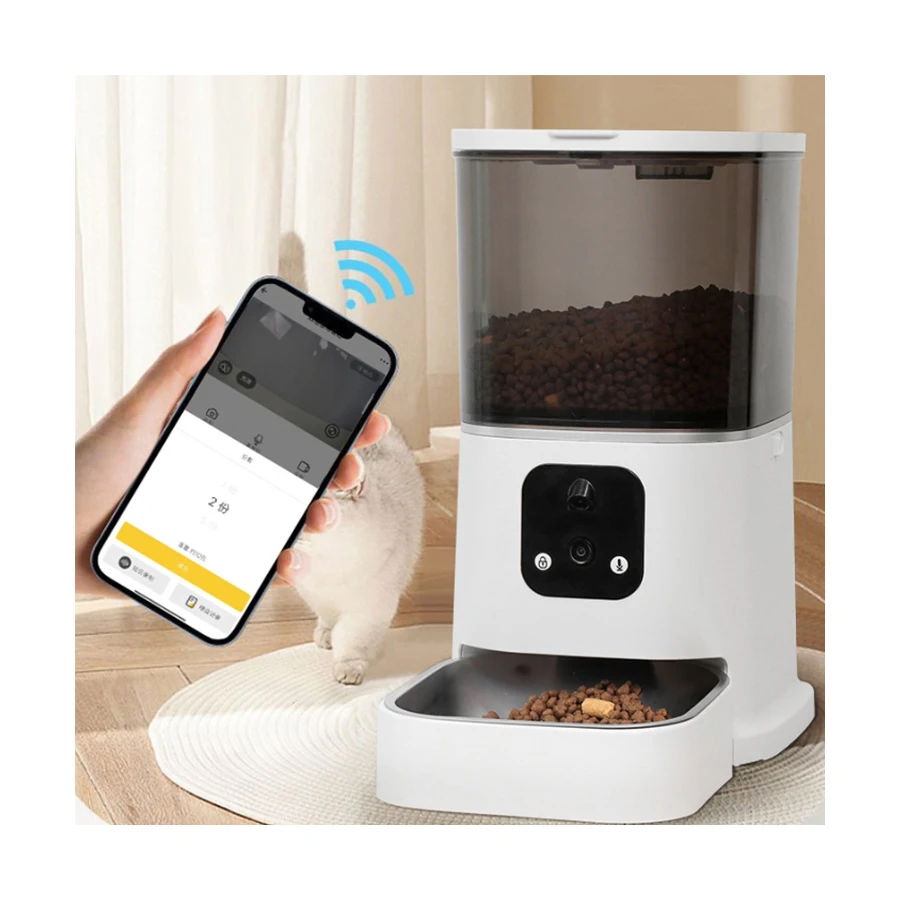Wholesale Feeder Electric WIFI Pet Food Bowls For Cat Puppy Dog Timed Automatic Pet Feeders with Camera