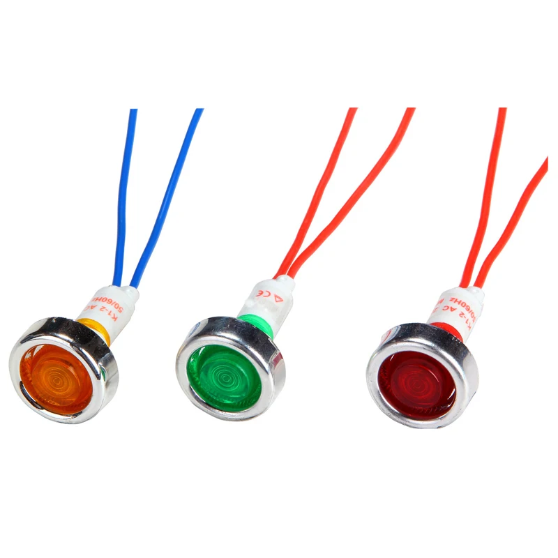 factory hot selling wholesale Led Light Indicator 12v 24v 230v red green yellow clear