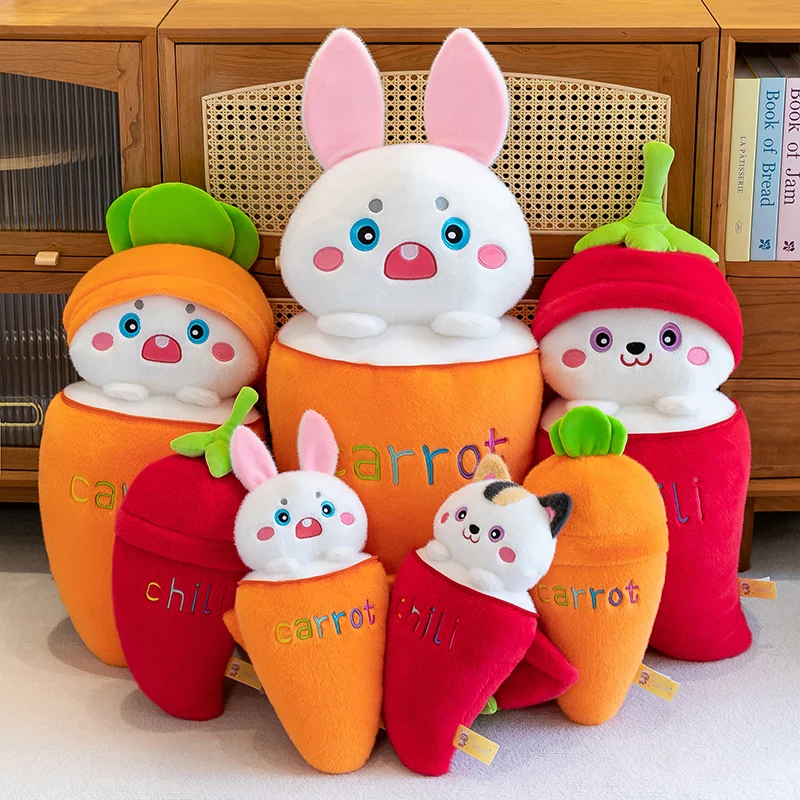 Personality drag pillow Kitten bunny plush toy animal Sleeping pillow gift for boys and girls