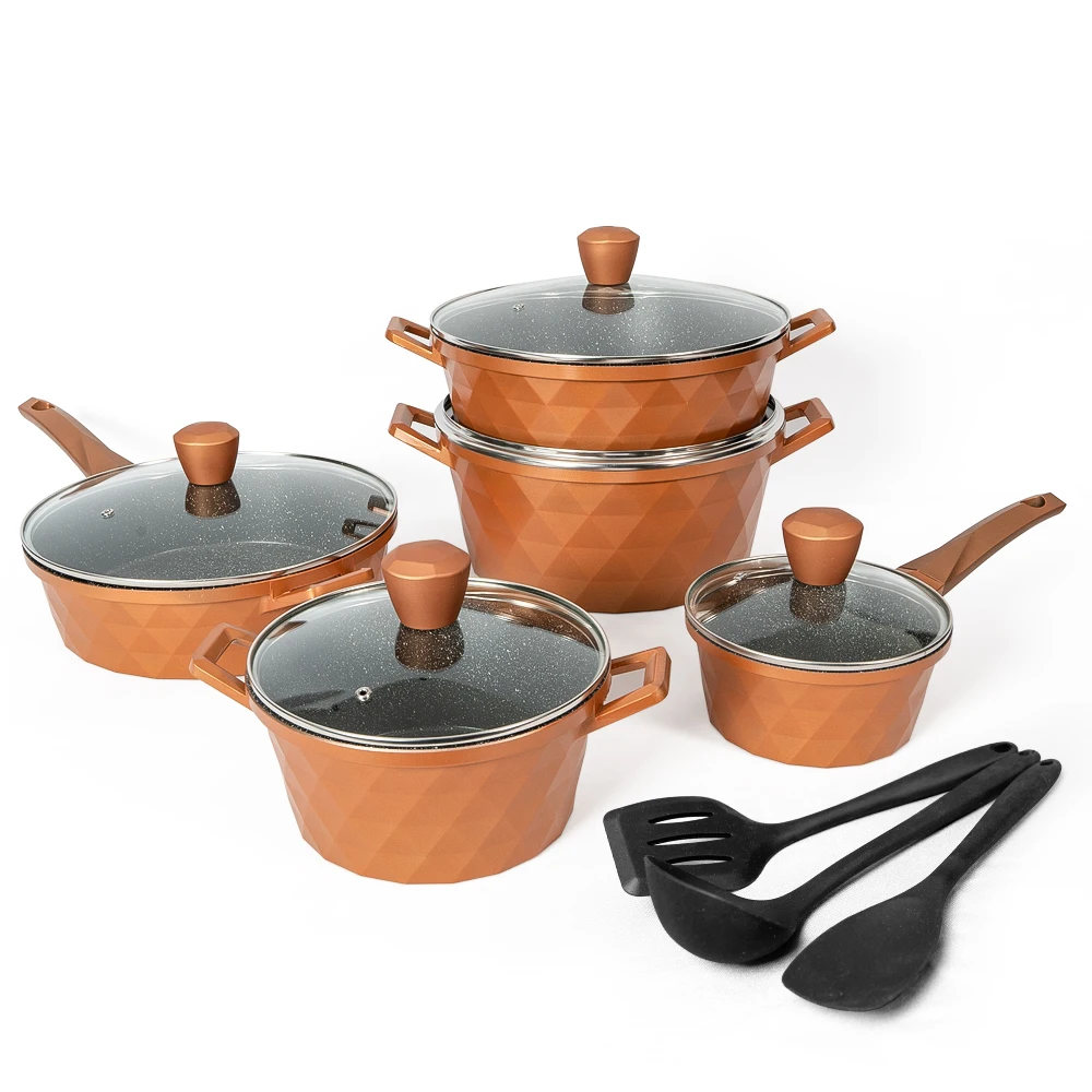 Non stick die casting aluminum cooking cookware set