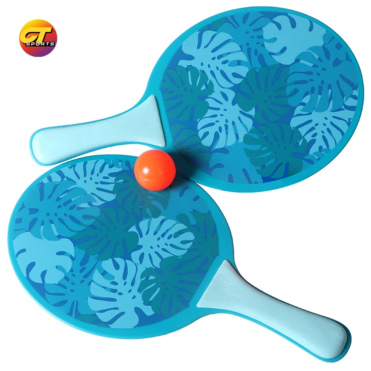 Decoq Professional Customized Color Beach Tennis Racket Beach Ball Set Beach Tennis Racket Professional  Paddle Set