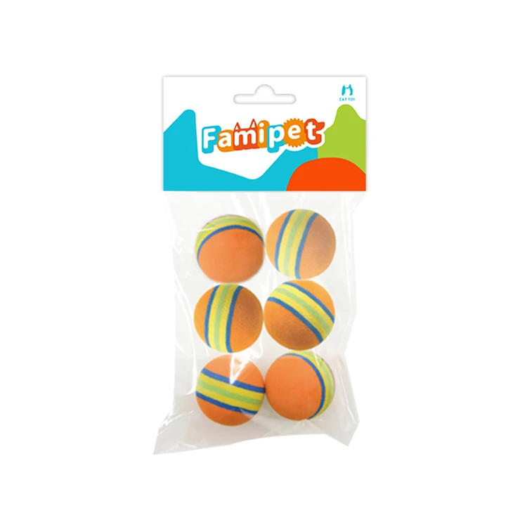 Waterproof Interactive Ball Toys for Cat Factory Supply Attractive Light Plastic Pet Toys Colored Balls All-season Sustainable