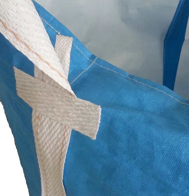 construction bag 2 ton full belted  blue color top skirt bottom flat two loops transportation packing