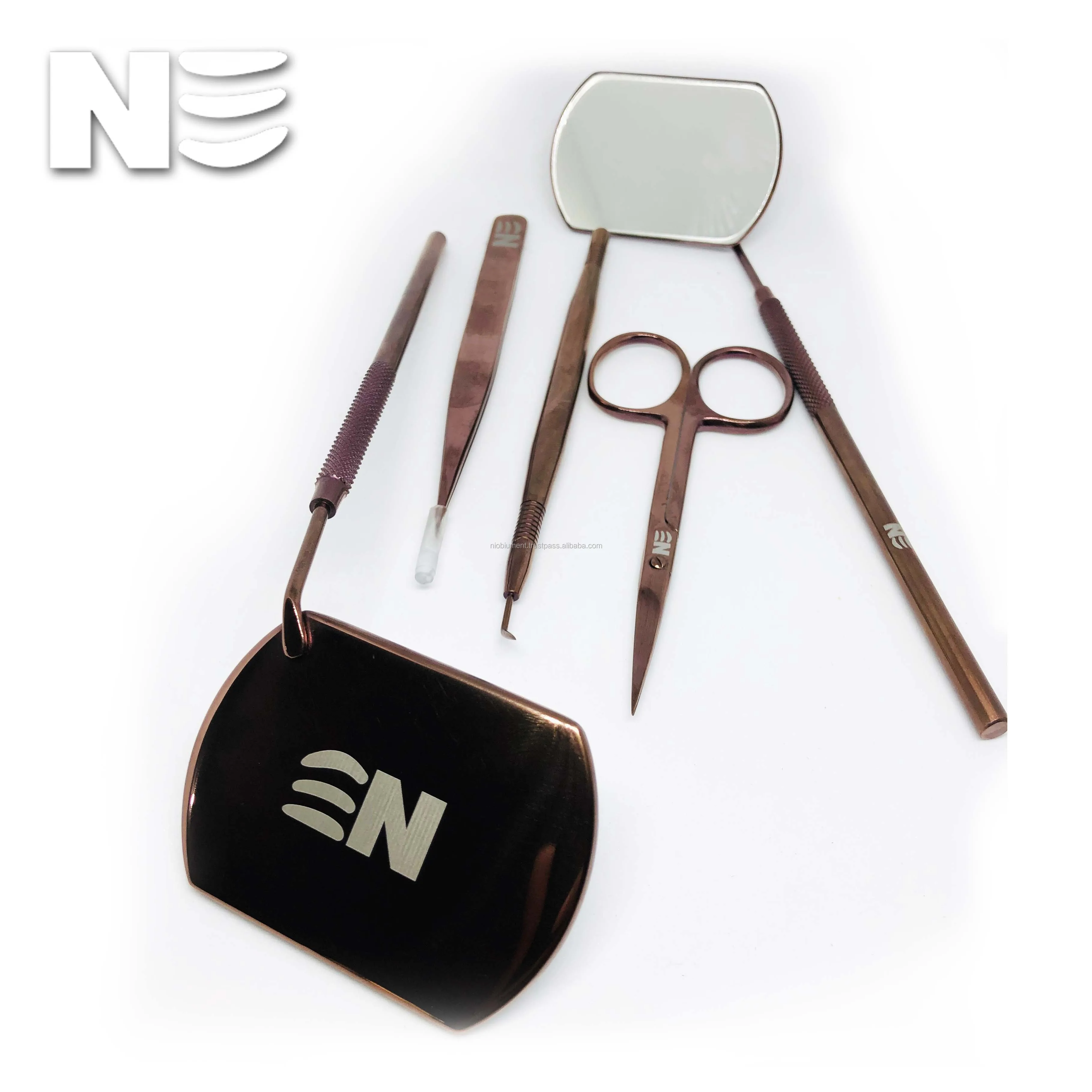 
Rose Gold Eyelash Custom Tools Lash Tweezer/Lash Mirror/Lash Lift Tool 