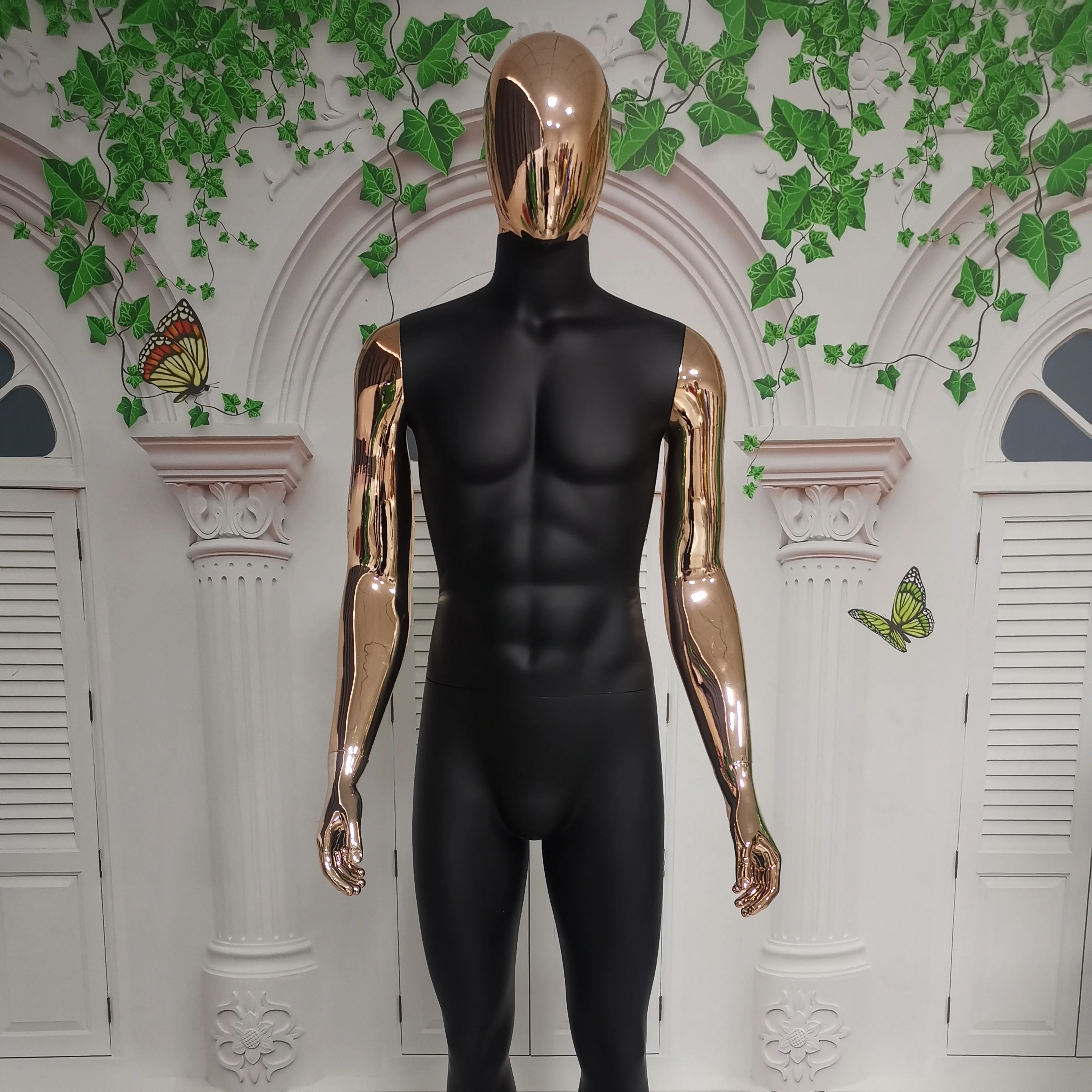 Высококачественный мужской черно-Золотой манекен на все тело