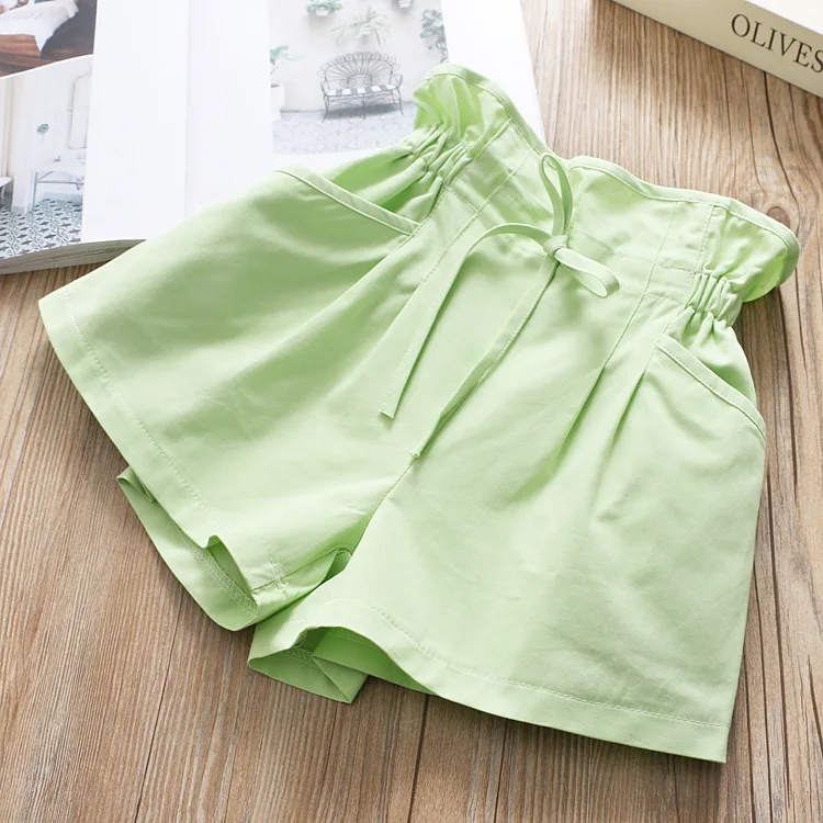 
K30101E 2020 Fashion Beautiful Summer Shorts For Little Girls Candy Color Cotton Skirts 
