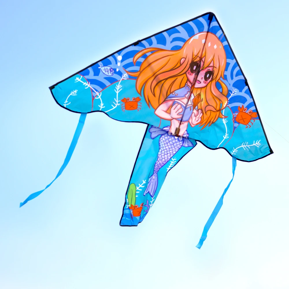 Factory Direct Wholesale Mermaid Kite New Design Model Polyester Kite Fiberglass Frame Easy to Fly China OEM Customized Lo