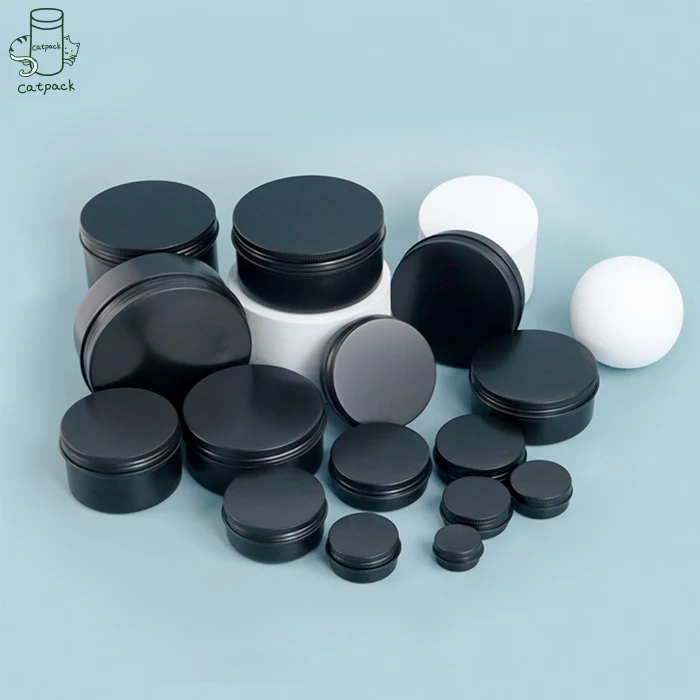 Rose Gold/pink/matte Black Aluminum Tin 50g/150g,Colorful Printing Aluminum Candle Tin,Pink Metal Tins Round Shoe Polish