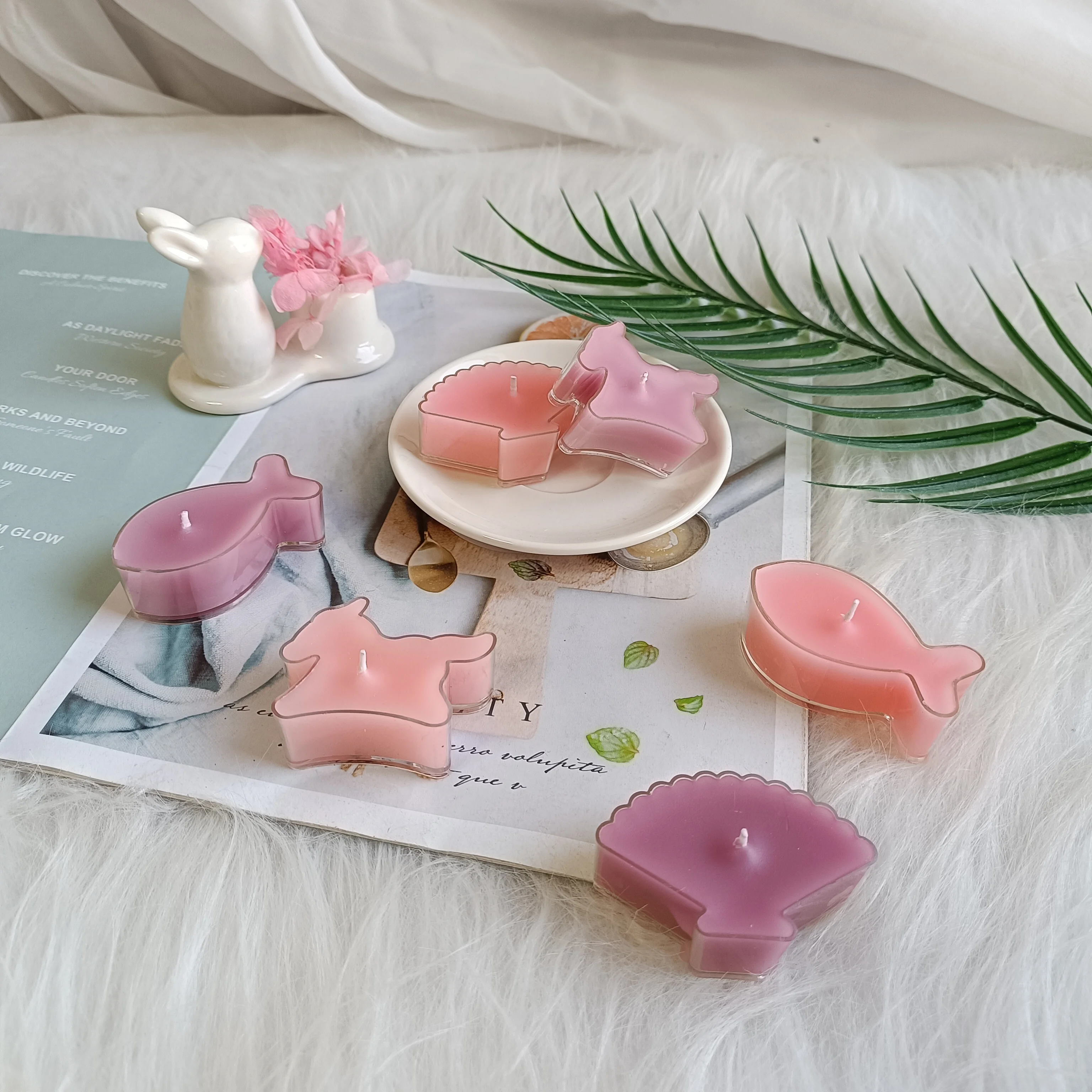 Заводская оптовая продажа цветная чайная свеча в прозрачной чашке 100% чистые натуральные Чайные свечи без запаха декоративные