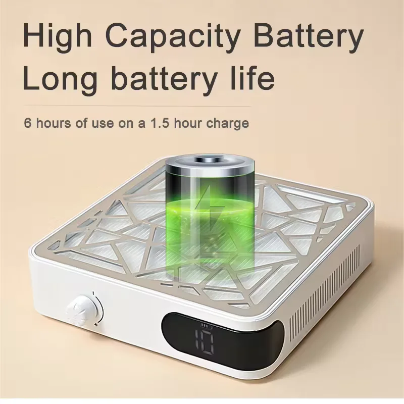 Brushless Turbine Fan Rechargeable Nail Art Vacuum Cleaner Low Noise Strong Powerful Suction Nail Dust Collector